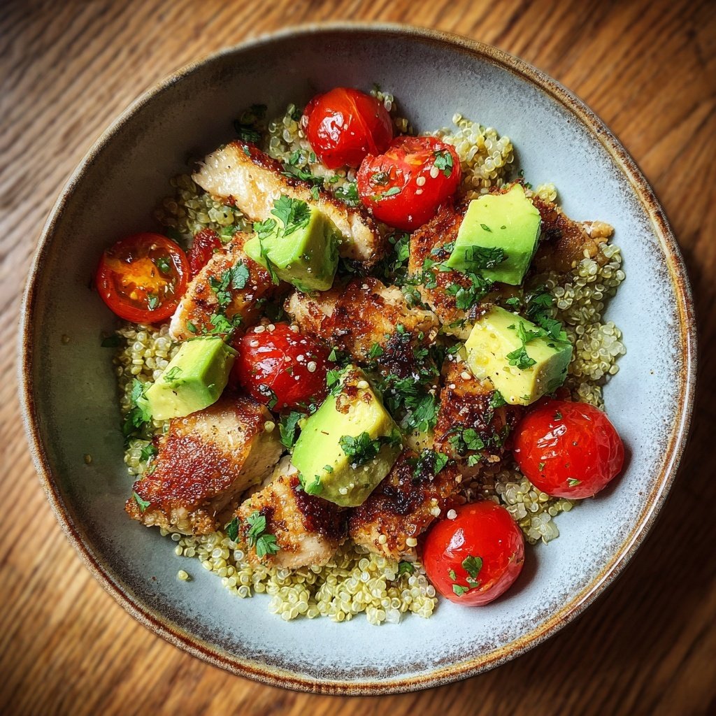 Kalorienarme Hähnchen Bowl Mit Quinoa