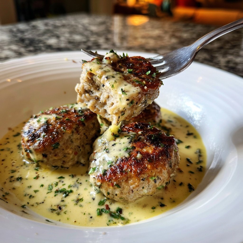 Kalbsmedaillons mit Zitronen-Parmesan-Sauce