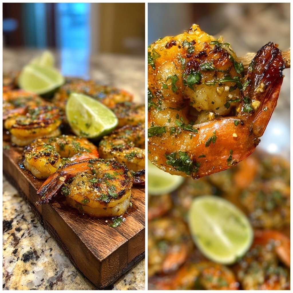 Gegrillte Garnelen Mit Limetten Marinade