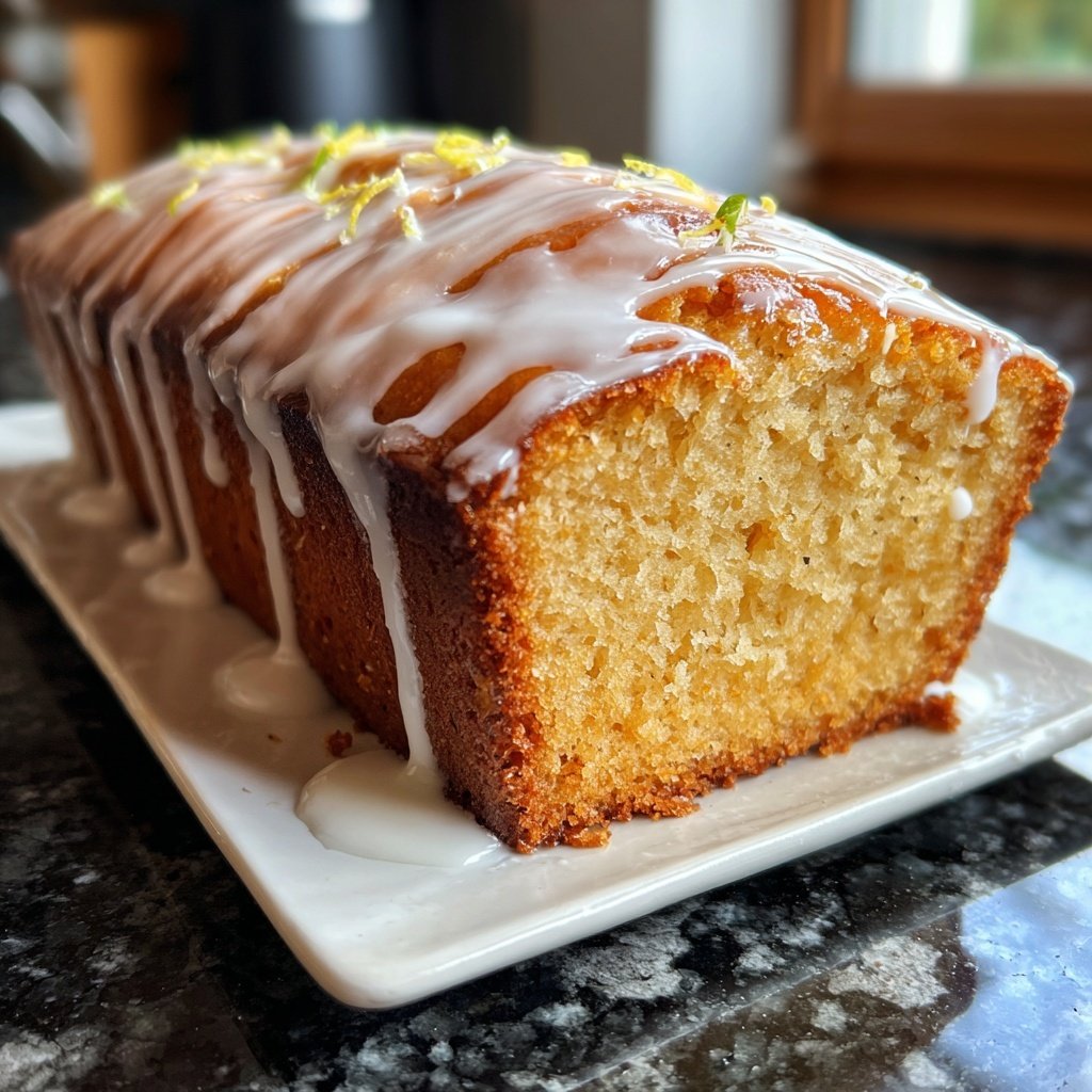 Zitronenkuchen mit Joghurtglasur