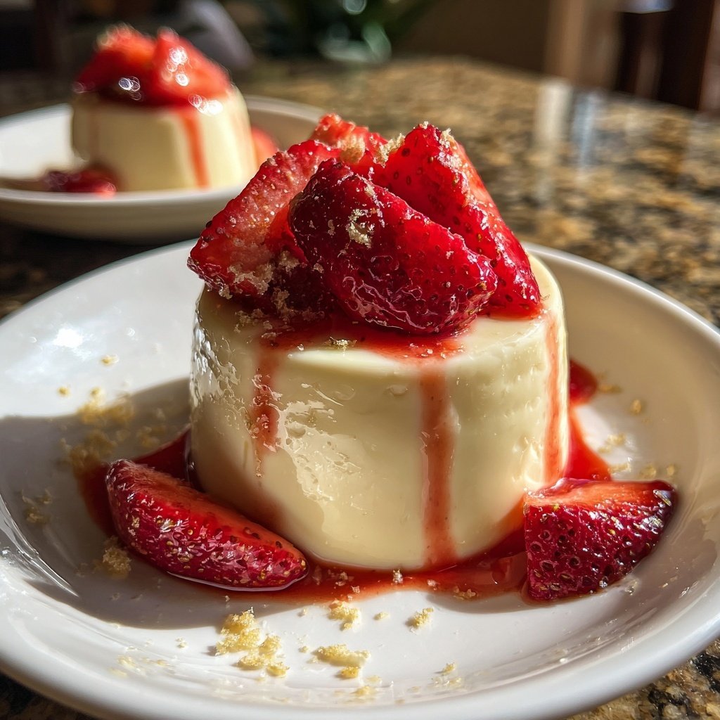 Panna Cotta mit Erdbeerherz