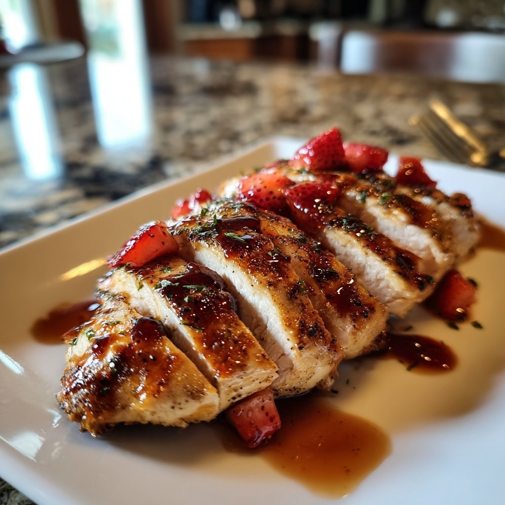 Hähnchenbrust mit Erdbeer-Balsamico