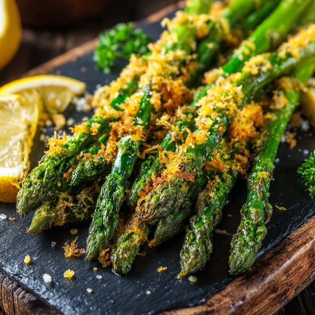 Grüner Spargel Mit Zitronen Kruste